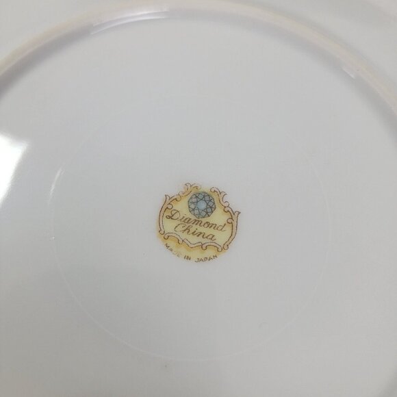 Lot of 6 Vintage SALAD Plate DIAMOND CHINA Made in Japan 7.25" Roslyn Floral HTF - Picture 6 of 6